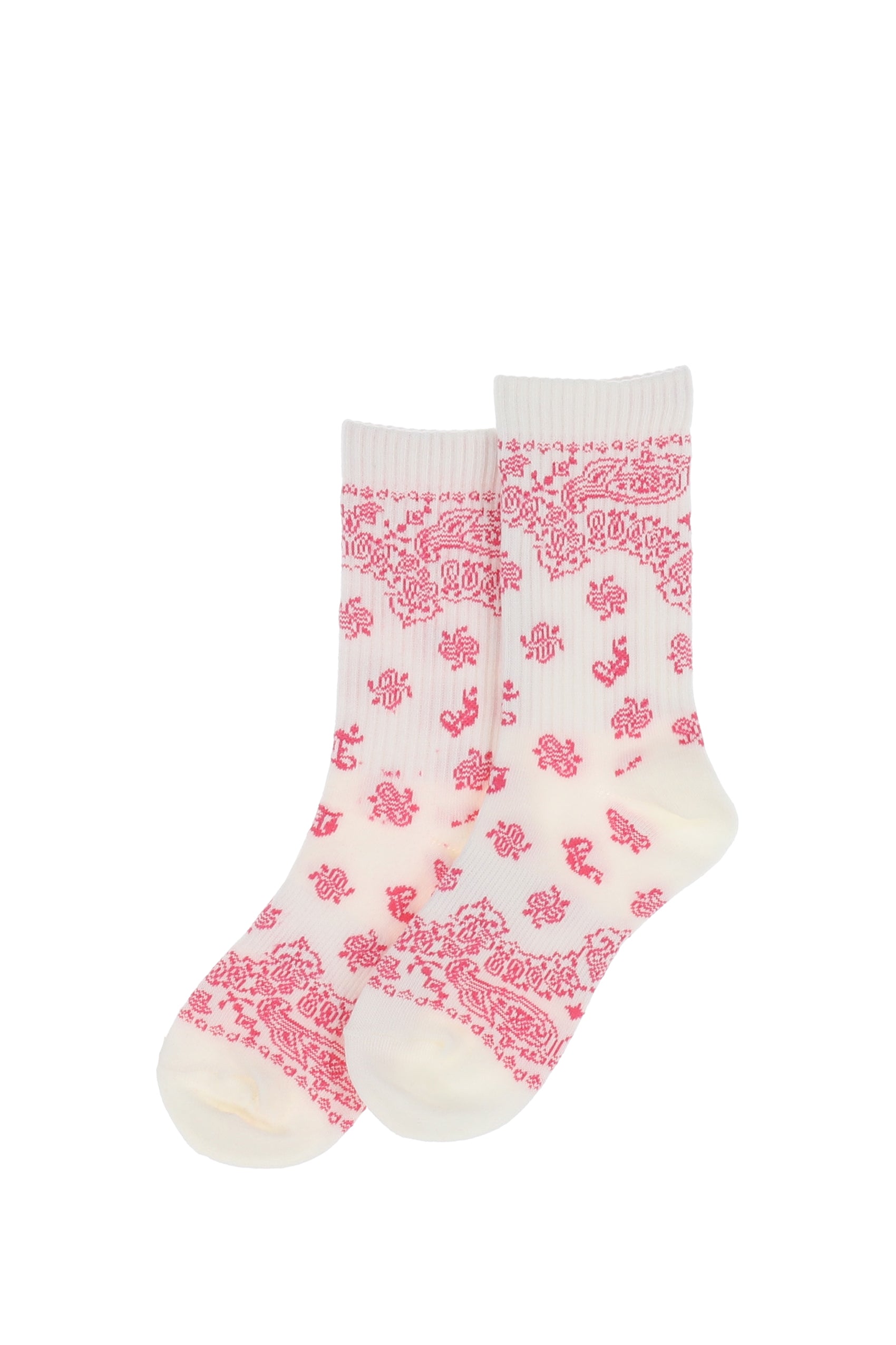 JUN/NAKAYAMA PAISLEY SOCKS / WHT