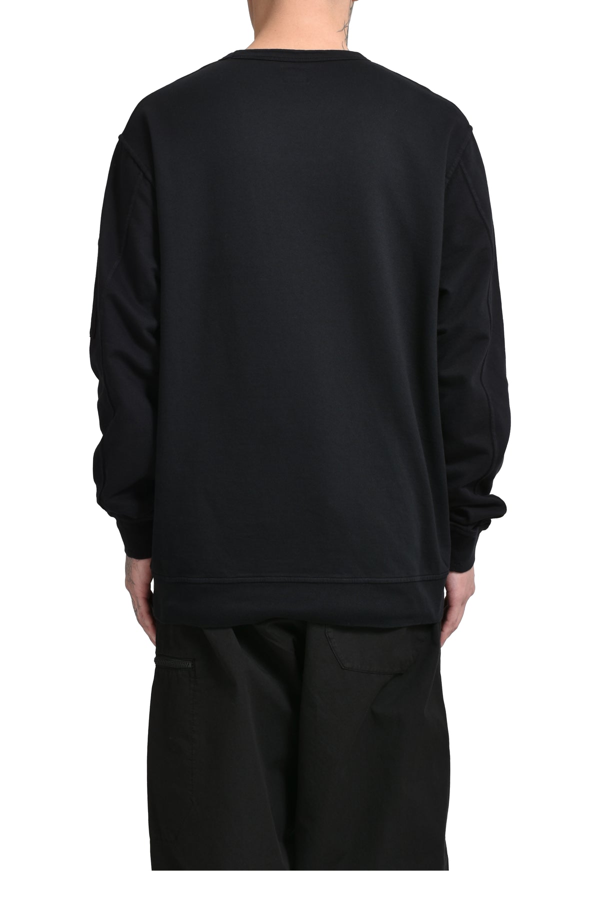 C.P. Company LIGHT FLEECE CREWNECK SWEATSHIRT / BLK