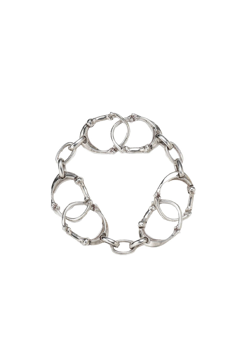 TAKAHIROMIYASHITA TheSoloist. BONE SHAPED CARABINER BRACELET.-S- / SIL