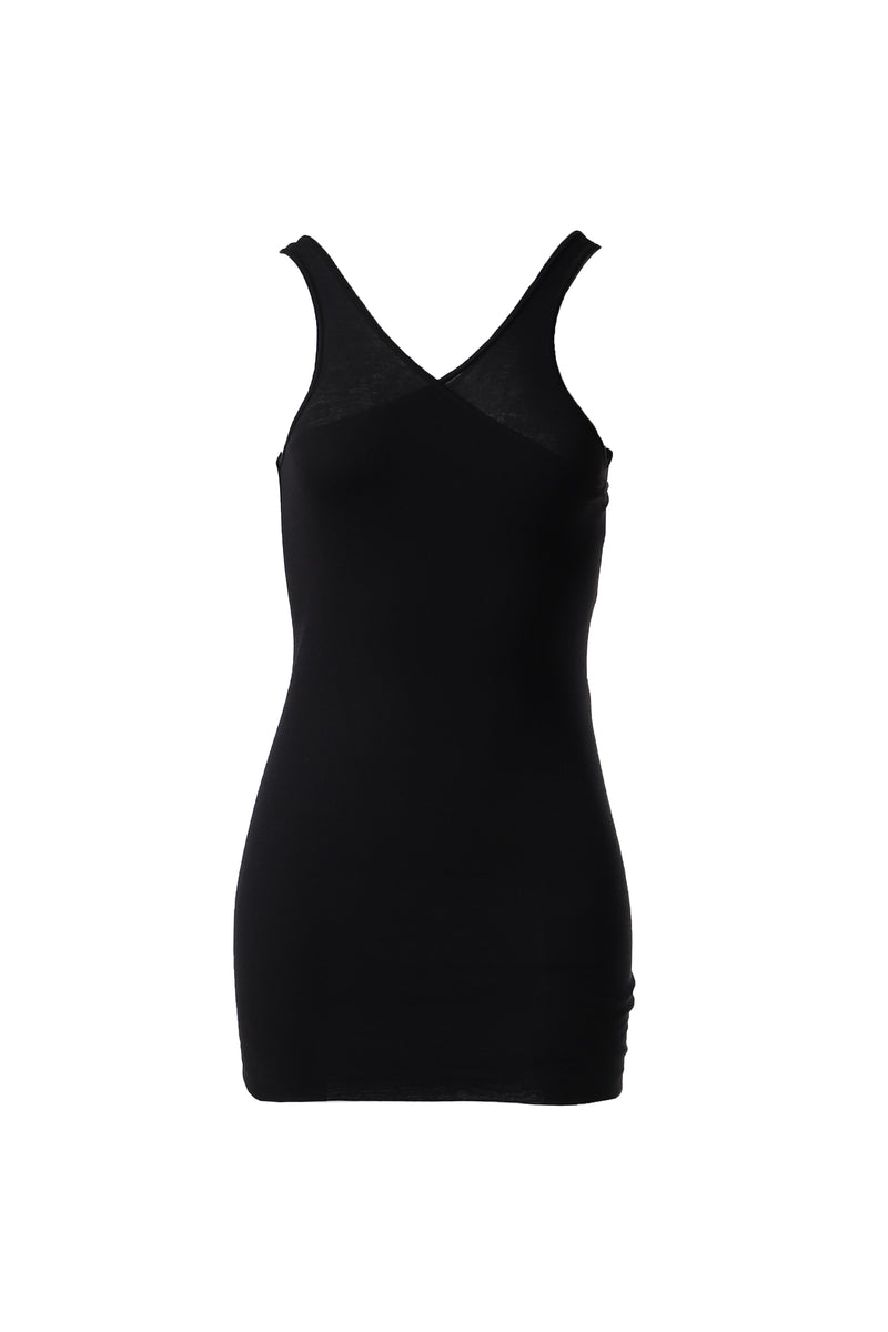 Rick Owens DRKSHDW DOUBLE ZIGGY BANANA TANK / BLK